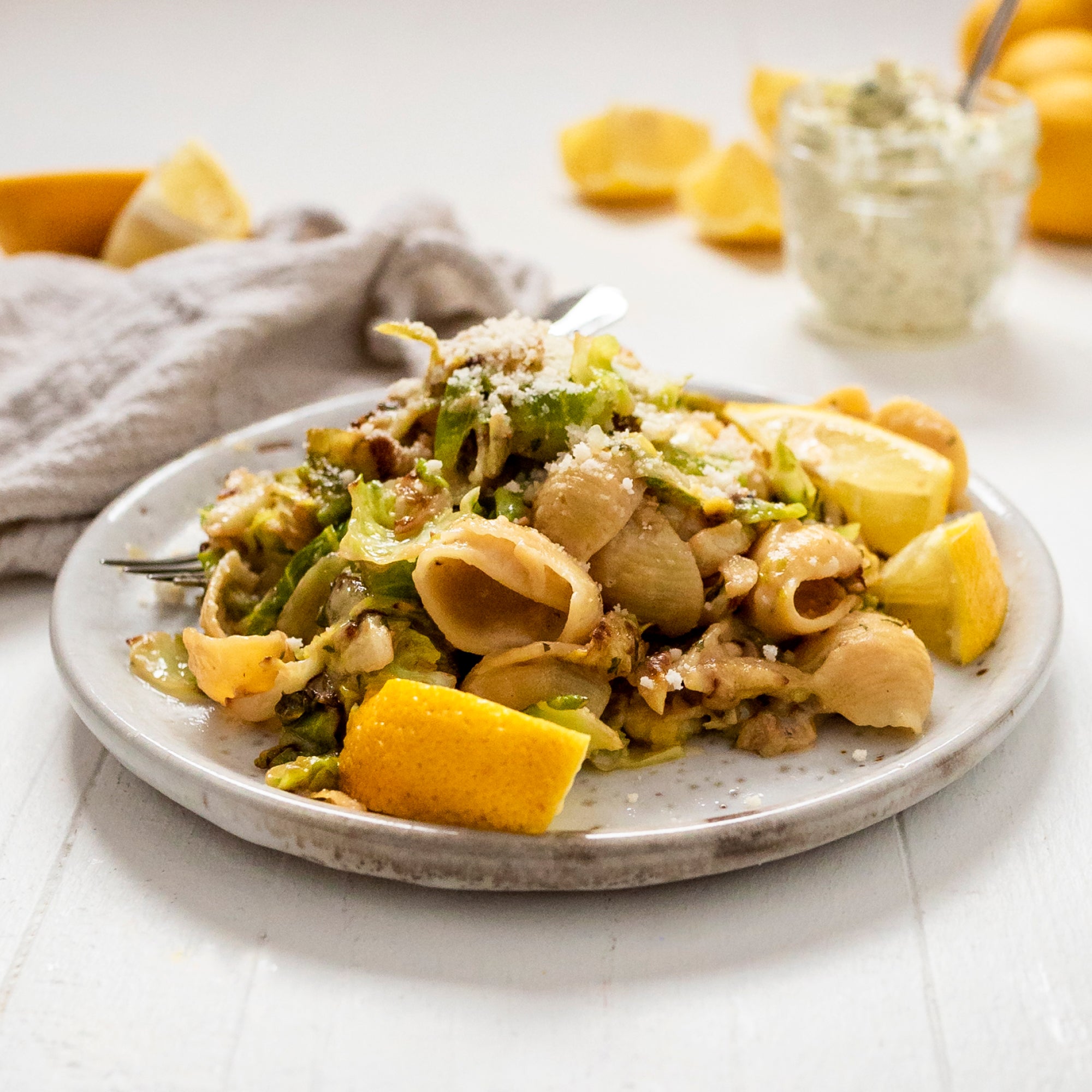 Parmesan Shredded Brussels Sprout Shells – Chickapea