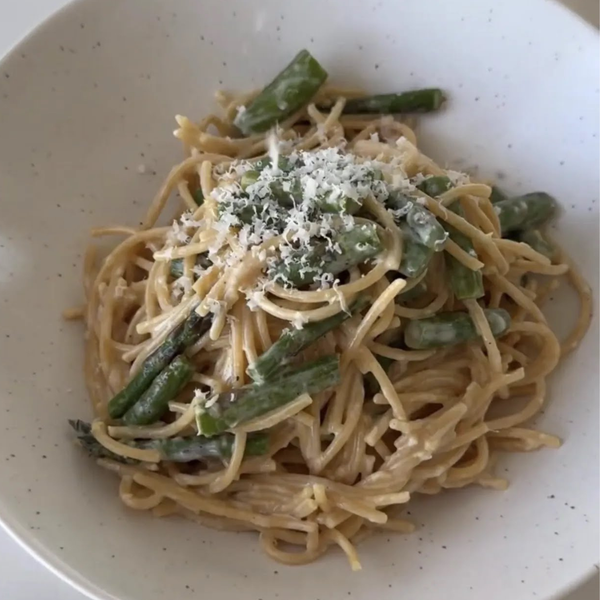 Creamy Lemon Asparagus Spaghetti