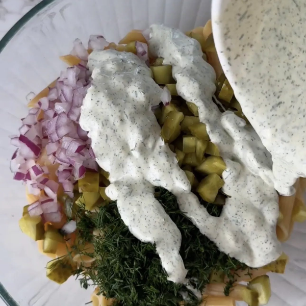 Dill Pickle Ranch Pasta Salad