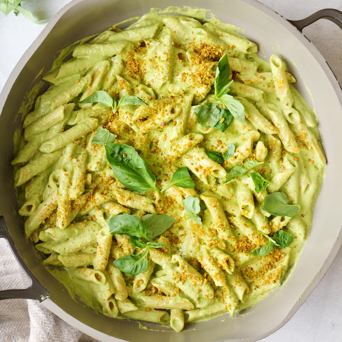 One-Pot Creamy Pistachio Pasta by Feel Good Foodie