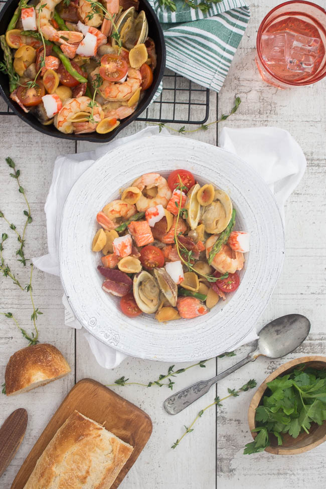 Seafood Paella with Pasta